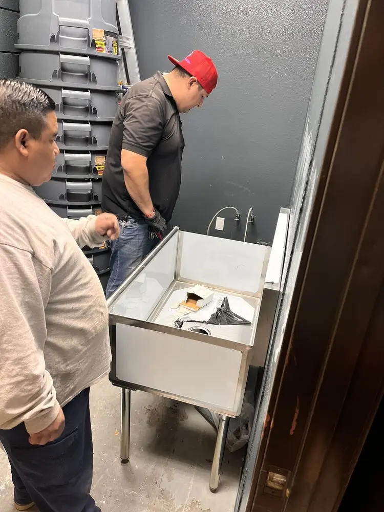 Commercial plumbing and sink installation in Shane